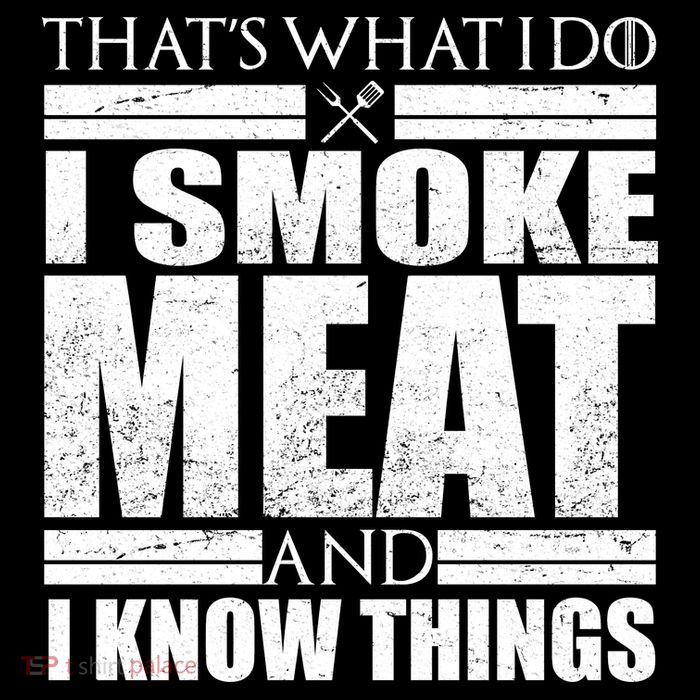 Funny That's What I Do I Smoke Meat and I Know Things Youth Performance Sprint T-Shirt