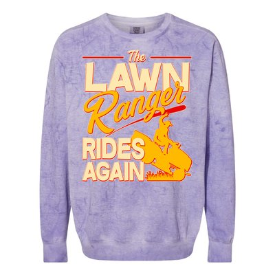 Funny The Lawn Ranger Rides Again Colorblast Crewneck Sweatshirt