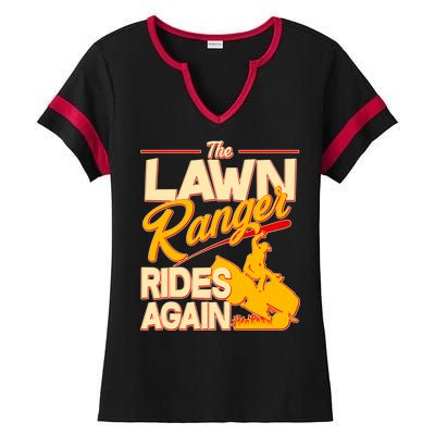 Funny The Lawn Ranger Rides Again Ladies Halftime Notch Neck Tee