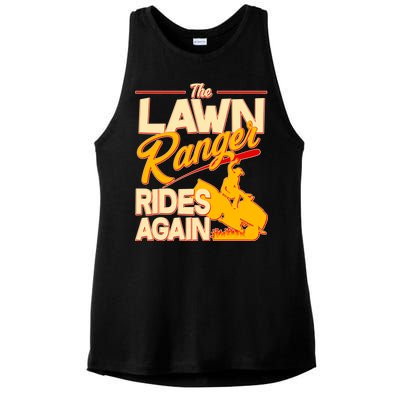 Funny The Lawn Ranger Rides Again Ladies PosiCharge Tri-Blend Wicking Tank