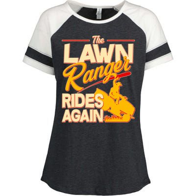 Funny The Lawn Ranger Rides Again Enza Ladies Jersey Colorblock Tee