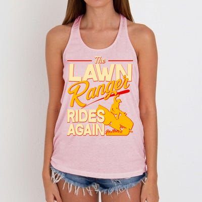 Funny The Lawn Ranger Rides Again Women's Knotted Racerback Tank