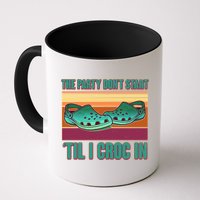 Funny The Party Don't Start 'Til I Croc In Mug