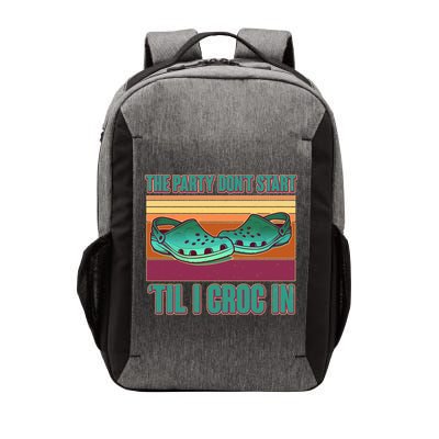 Funny The Party Don't Start 'Til I Croc In Vector Backpack
