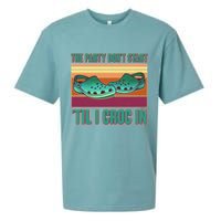 Funny The Party Don't Start 'Til I Croc In Sueded Cloud Jersey T-Shirt