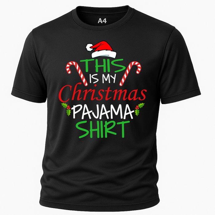 Funny This Is My Christmas Pajama Shirt Cooling Performance Crew T-Shirt