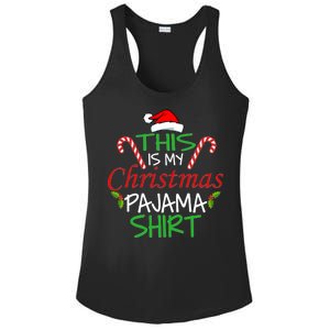 Funny This Is My Christmas Pajama Shirt Ladies PosiCharge Competitor Racerback Tank