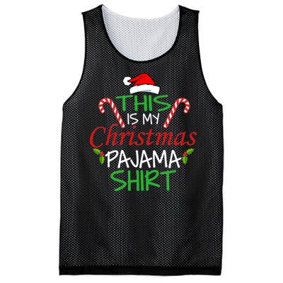 Funny This Is My Christmas Pajama Shirt Mesh Reversible Basketball Jersey Tank