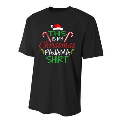 Funny This Is My Christmas Pajama Shirt Youth Performance Sprint T-Shirt