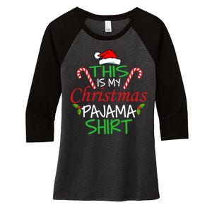 Funny This Is My Christmas Pajama Shirt Women's Tri-Blend 3/4-Sleeve Raglan Shirt