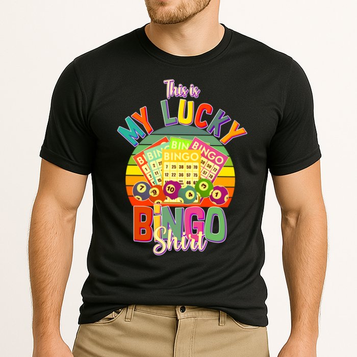 Funny This Is My Lucky Bingo Cooling Performance Crew T-Shirt