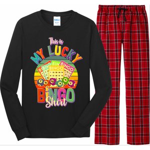 Funny This Is My Lucky Bingo Long Sleeve Pajama Set