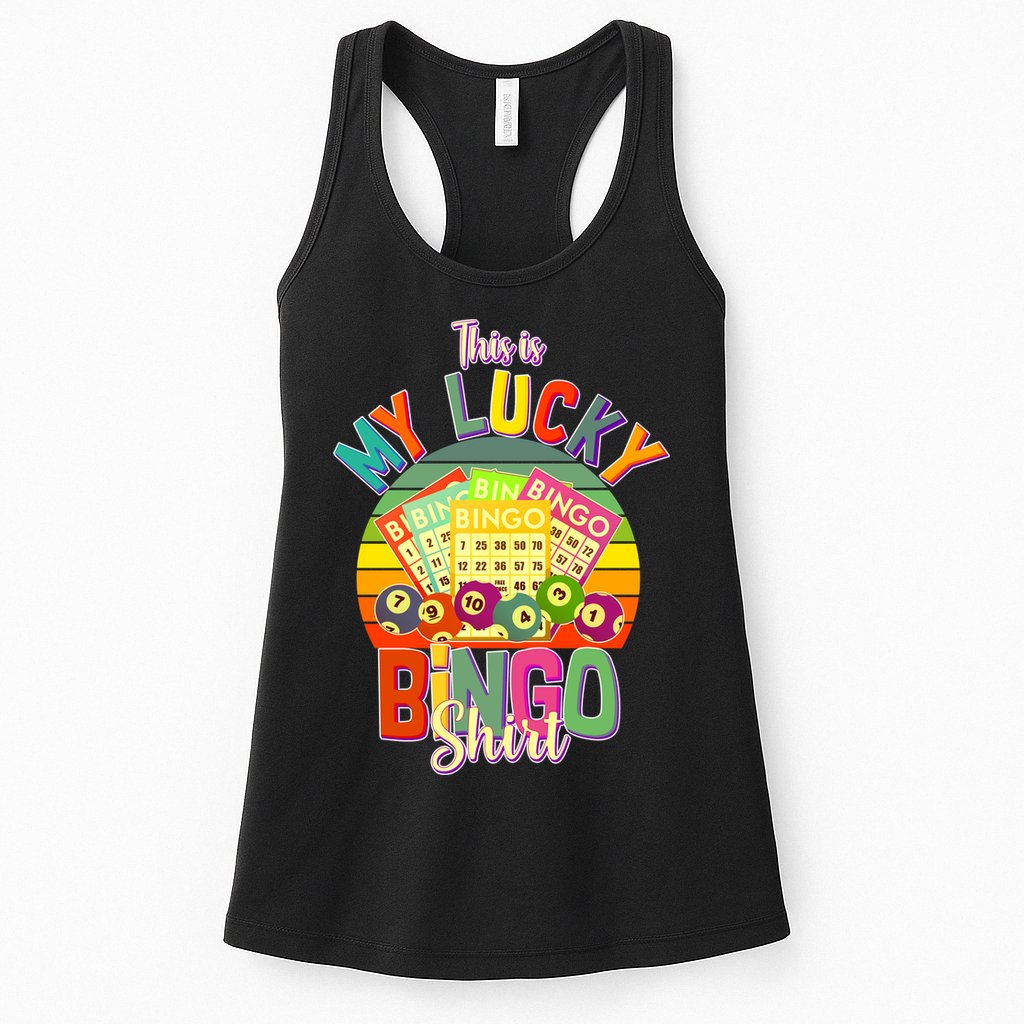 Funny This Is My Lucky Bingo Womens Tank Top