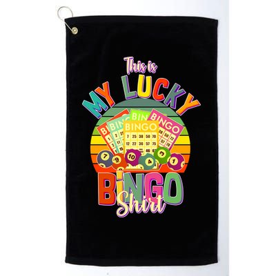 Funny This Is My Lucky Bingo Golf Towel