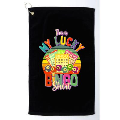 Funny This Is My Lucky Bingo Platinum Collection Golf Towel