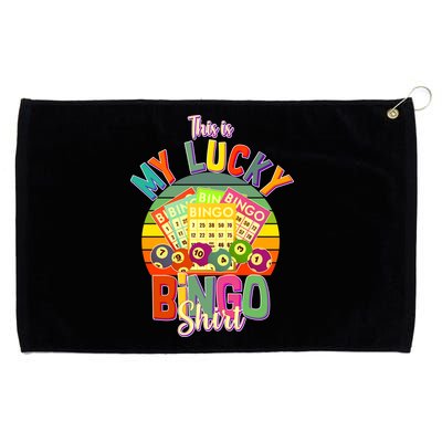 Funny This Is My Lucky Bingo Grommeted Golf Towel