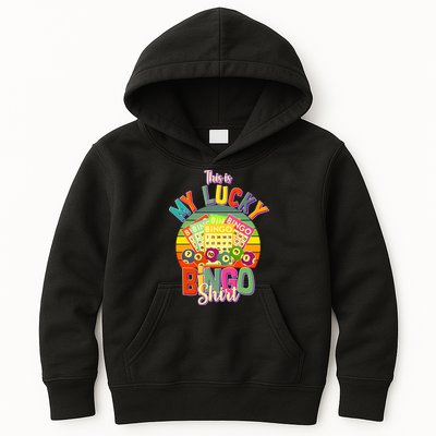 Funny This Is My Lucky Bingo Kids Hoodie
