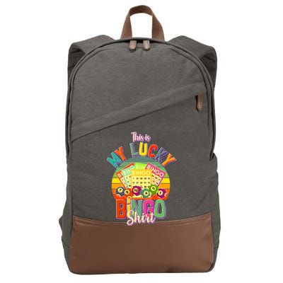 Funny This Is My Lucky Bingo Cotton Canvas Backpack