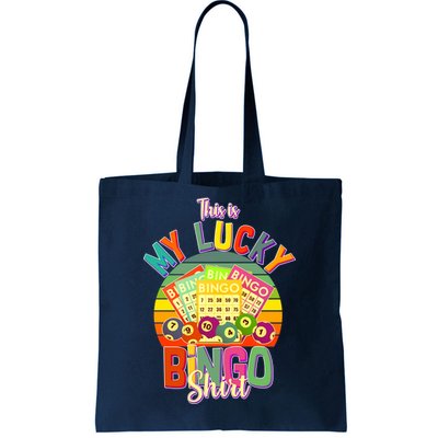 Funny This Is My Lucky Bingo Tote Bag