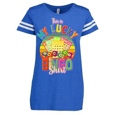 Funny This Is My Lucky Bingo Enza Ladies Jersey Football T-Shirt