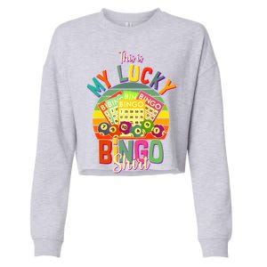 Funny This Is My Lucky Bingo Cropped Pullover Crew