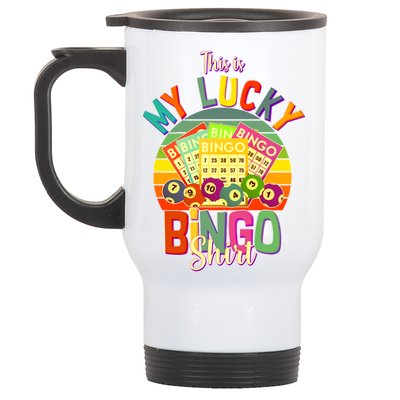 Funny This Is My Lucky Bingo Stainless Steel Travel Mug