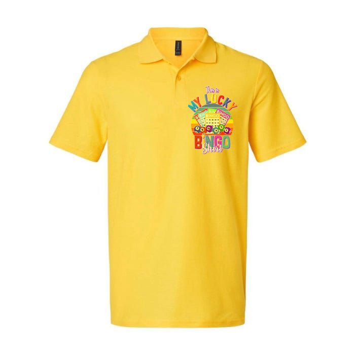 Funny This Is My Lucky Bingo Softstyle Adult Sport Polo