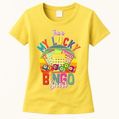 Funny This Is My Lucky Bingo Womens T-Shirt