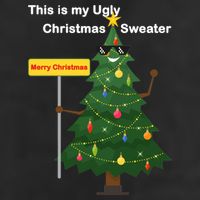 Funny This Is My Ugly Christmas Sweater 7 Panel Mesh Trucker Snapback Hat