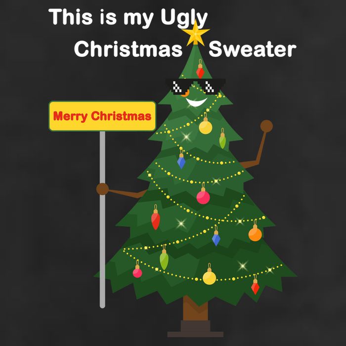 Funny This Is My Ugly Christmas Sweater 7 Panel Mesh Trucker Snapback Hat