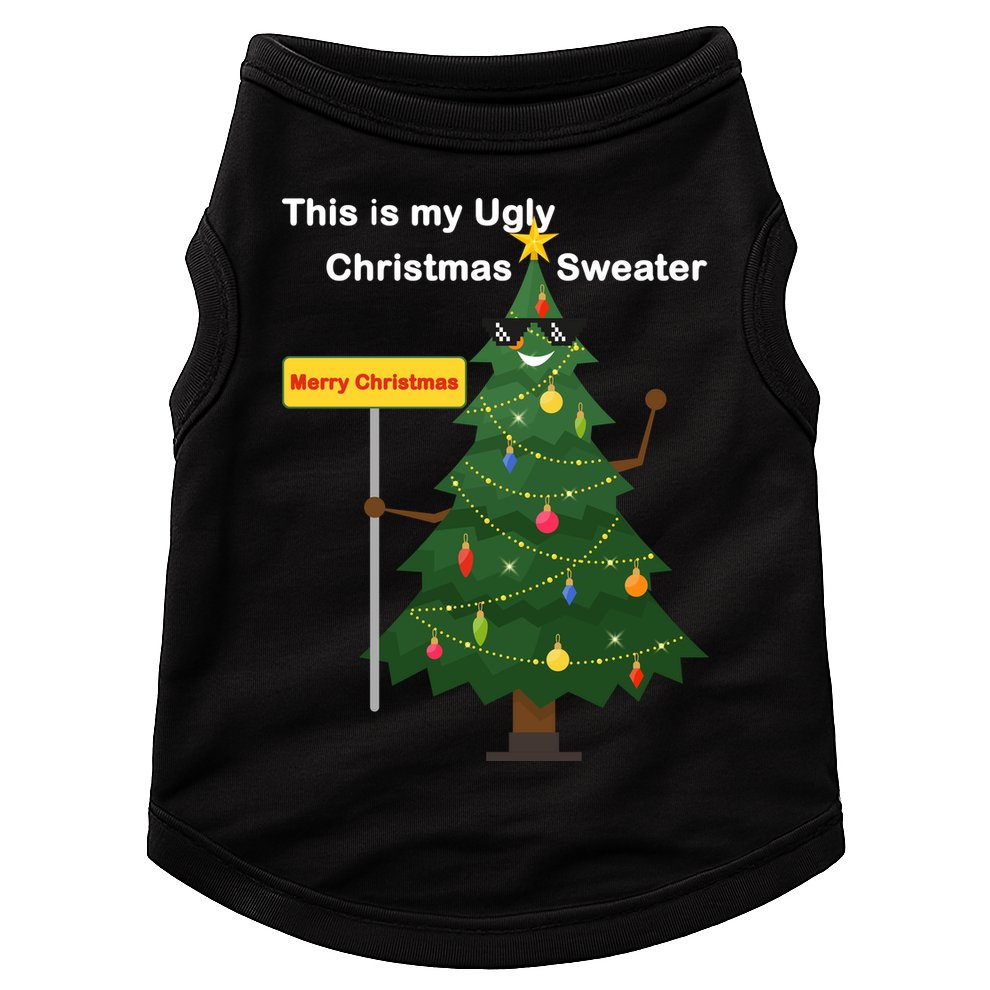Funny This Is My Ugly Christmas Sweater Doggie Tank