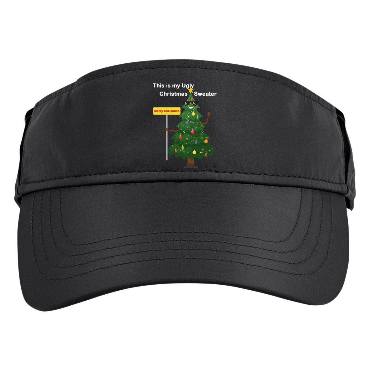 Funny This Is My Ugly Christmas Sweater Adult Drive Performance Visor