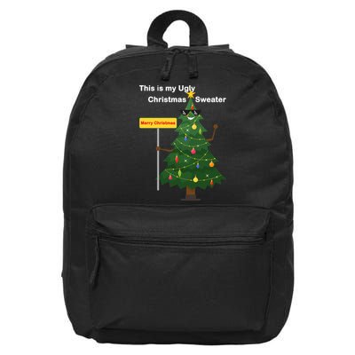 Funny This Is My Ugly Christmas Sweater 16 in Basic Backpack