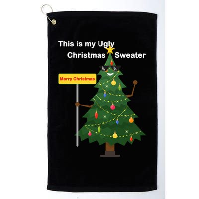 Funny This Is My Ugly Christmas Sweater Golf Towel