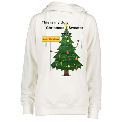 Funny This Is My Ugly Christmas Sweater Womens Funnel Neck Pullover Hood