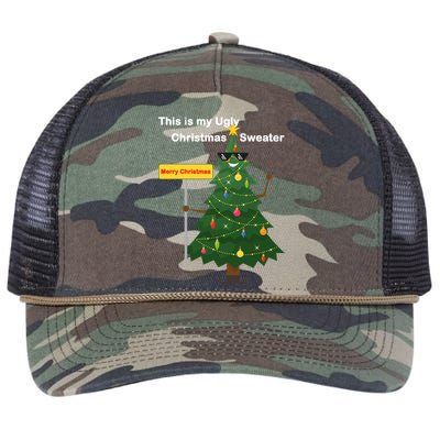 Funny This Is My Ugly Christmas Sweater Retro Rope Trucker Hat Cap