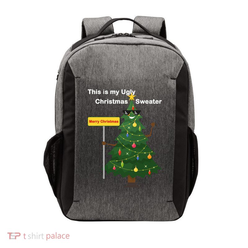 Funny This Is My Ugly Christmas Sweater Vector Backpack