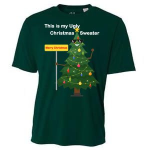 Funny This Is My Ugly Christmas Sweater Cooling Performance Crew T-Shirt