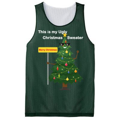 Funny This Is My Ugly Christmas Sweater Mesh Reversible Basketball Jersey Tank