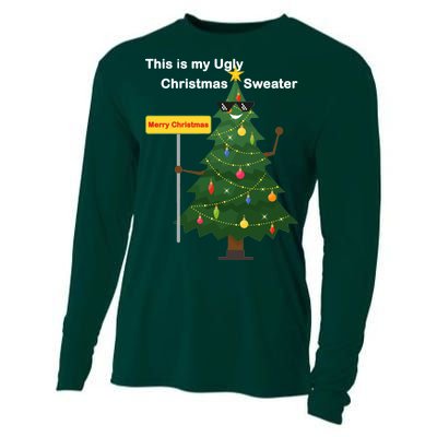 Funny This Is My Ugly Christmas Sweater Cooling Performance Long Sleeve Crew