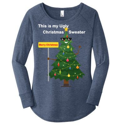 Funny This Is My Ugly Christmas Sweater Women's Perfect Tri Tunic Long Sleeve Shirt