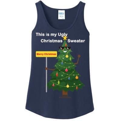 Funny This Is My Ugly Christmas Sweater Ladies Essential Tank