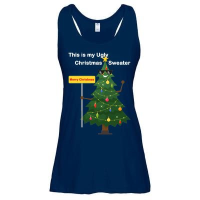 Funny This Is My Ugly Christmas Sweater Ladies Essential Flowy Tank