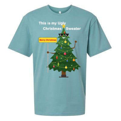 Funny This Is My Ugly Christmas Sweater Sueded Cloud Jersey T-Shirt