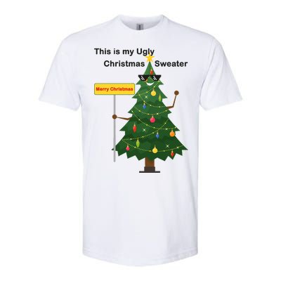 Funny This Is My Ugly Christmas Sweater Softstyle CVC T-Shirt