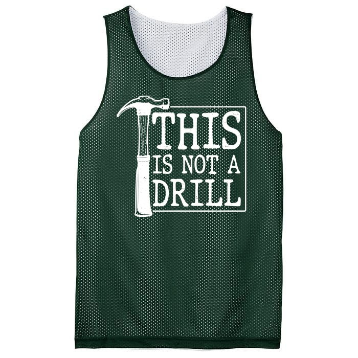 Funny This Is Not A Drill  Mesh Reversible Basketball Jersey Tank