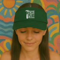 Funny This Is Not A Drill  Valucap Bio-Washed Visor