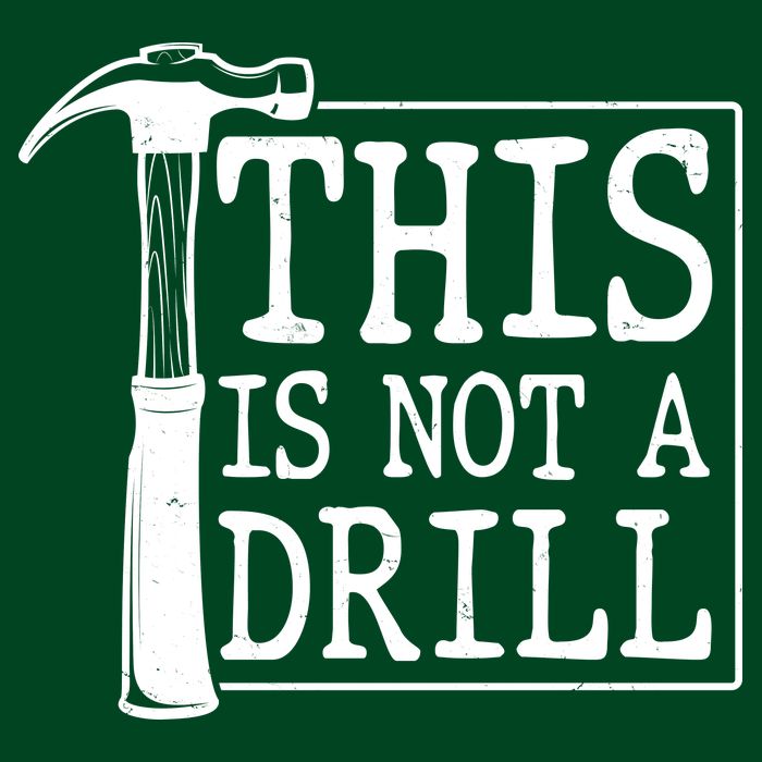 Funny This Is Not A Drill  Valucap Bio-Washed Visor