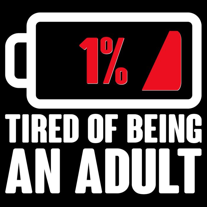 Funny Tired of Being An Adult Low Battery Impact Tech Backpack