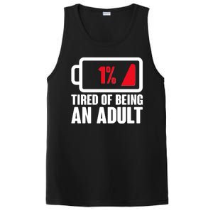 Funny Tired of Being An Adult Low Battery PosiCharge Competitor Tank